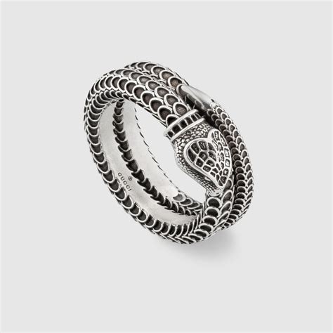 gucci garden silver snake ring|gucci bamboo ring.